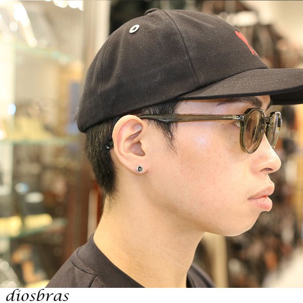 画像3: ピアス  ブラック ジルコニア ワンポイント シルバー925 シルバーピアス  アラベスク   レディース メンズ アクセサリー ピアス クロス  フレア (3)