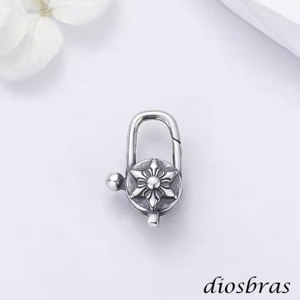 画像7: チェーン フック シルバー９２５ 星 スタークロス 十字架  カスタムパーツ ロブスター クラスプ ロック 両面デザイン (7)