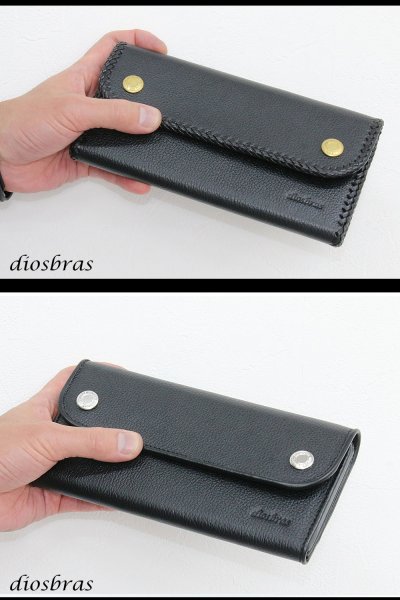 画像7: 長財布 クロス トラッカーウォレット シルバー925製 コンチョ 十字架 レザーウォレット 革財布 本革 レザー シュリンクレザー かぶせ財布 ウォレット ハンドメイド 牛革 レディース おしゃれ スリム メンズ長財布  男性 女性 メンズ財布 ファスナー カード収納 大容量 (7)