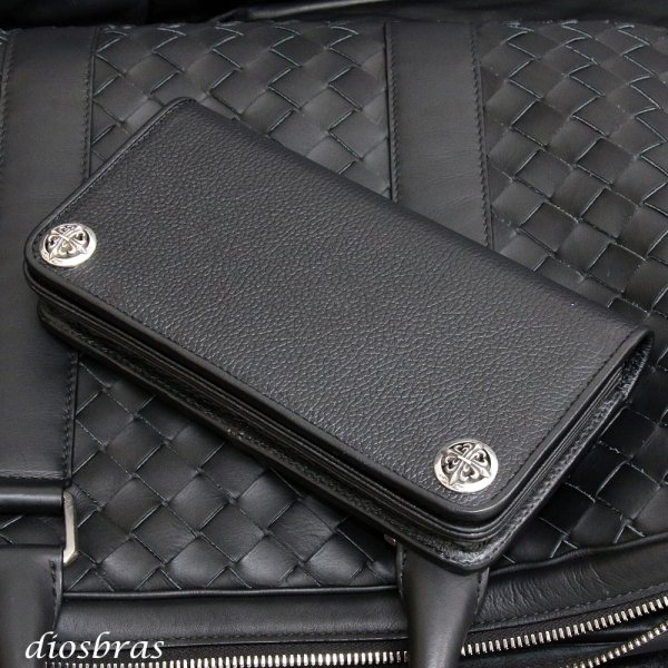 画像11: 長財布 クロス トラッカーウォレット シルバー925製 コンチョ 十字架 レザーウォレット 革財布 本革 レザー シュリンクレザー かぶせ財布 ウォレット ハンドメイド 牛革 レディース おしゃれ スリム メンズ長財布  男性 女性 メンズ財布 ファスナー カード収納 大容量 (11)