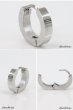画像2: ステンレス フープピアス シルバー 金属アレルギー対応 メタル素材 プレーン シンプル 小さめ フープ ループ リング 輪っか ピアス メンズ アクセサリー レディース 中折れ式 13mm (2)