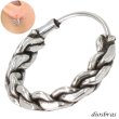 画像1: フープピアス リングピアス チェーン ピアス ユニセックスピアス  リングタイプ オピアス 単品売り 片方売り シルバー925ピアス メンズ レディース (1)