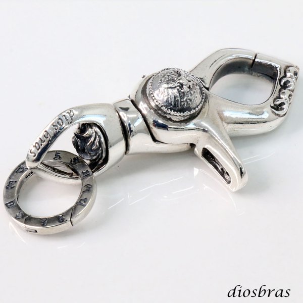 画像2: キーリング キーホルダーの接続に丸カン 丸型 カラビナ 梵字 サークル  マルカン１個売り 極太ビーズ シルバー シルバー925 ビーズ アクセサリー ハンドメイド パーツ 線径2 3mm 直径17mm 内径12mm   メール便全国送料無料 (2)