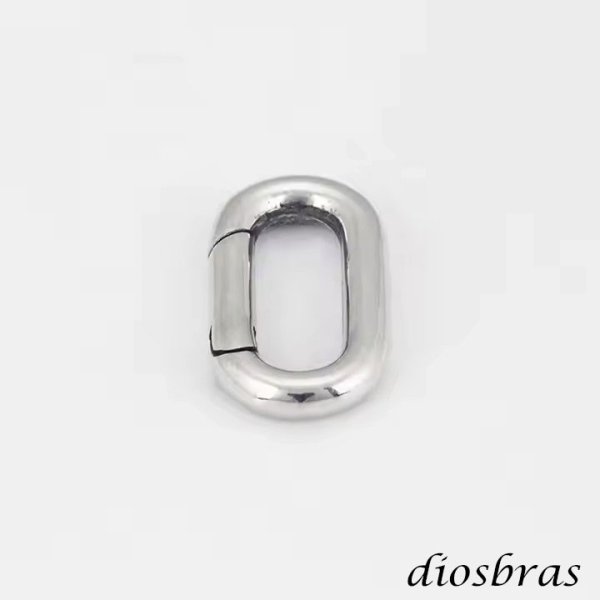 画像4: キーリング キーホルダーの接続に丸カン 楕円 丸型 カラビナ サークル  マルカン１個売り 極太ビーズ シルバー シルバー925 ビーズ アクセサリー ハンドメイド パーツ  線径2 5mm 直径17mm×9mm   メール便全国送料無料 (4)