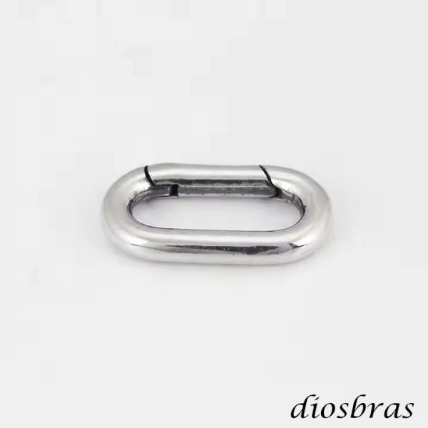 画像7: キーリング キーホルダーの接続に丸カン 楕円 丸型 カラビナ サークル  マルカン１個売り 極太ビーズ シルバー シルバー925 ビーズ アクセサリー ハンドメイド パーツ  線径2 5mm 直径17mm×9mm   メール便全国送料無料 (7)