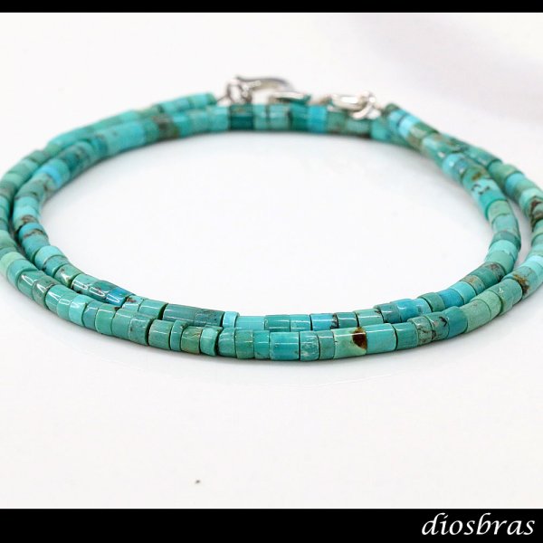 画像3: ターコイズ 馬蹄 ホースシュー フェザー ネックレス　チェーン 天然石 メンズ ネイティブ  羽 ターコイズ シルバー９２５ チェーン さざれ石 メディスンホイール フェザー (3)