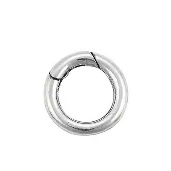 画像9: キーリング キーホルダーの接続に丸カン 楕円 丸型 カラビナ サークル  マルカン１個売り 極太ビーズ シルバー シルバー925 ビーズ アクセサリー ハンドメイド パーツ  線径2 5mm 直径17mm×9mm   スターリングシルバー (9)