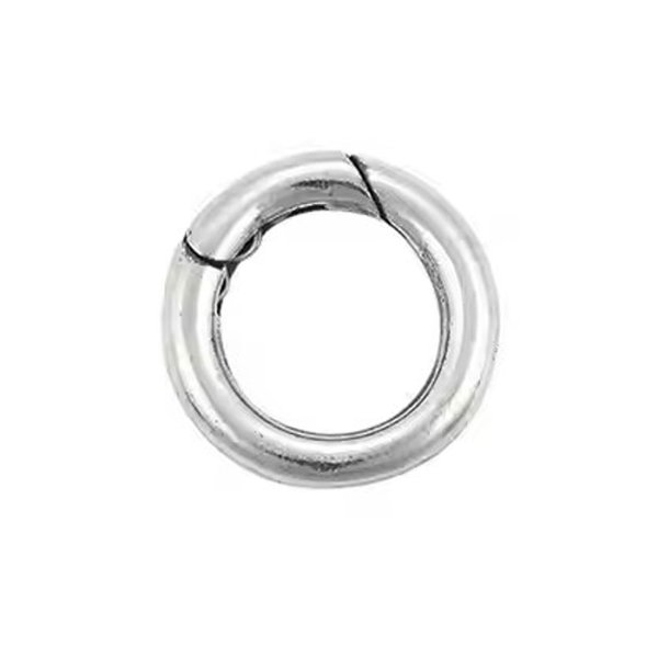 画像10: キーリング キーホルダーの接続に丸カン 楕円 丸型 カラビナ サークル  マルカン１個売り 極太ビーズ シルバー シルバー925 ビーズ アクセサリー ハンドメイド パーツ  線径2 5mm 直径17mm×9mm   スターリングシルバー (10)