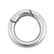 画像11: キーリング キーホルダーの接続に丸カン 楕円 丸型 カラビナ サークル  マルカン１個売り 極太ビーズ シルバー シルバー925 ビーズ アクセサリー ハンドメイド パーツ  線径2 5mm 直径17mm×9mm   スターリングシルバー (11)