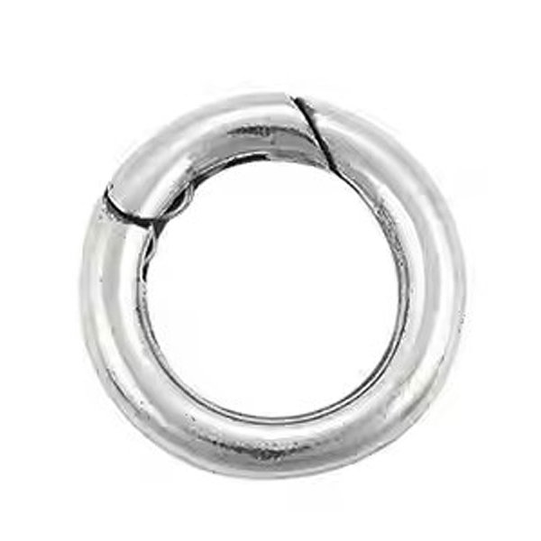画像11: キーリング キーホルダーの接続に丸カン 楕円 丸型 カラビナ サークル  マルカン１個売り 極太ビーズ シルバー シルバー925 ビーズ アクセサリー ハンドメイド パーツ  線径2 5mm 直径17mm×9mm   スターリングシルバー (11)