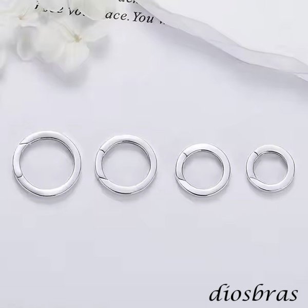 画像5: キーリング キーホルダーの接続に丸カン 楕円 丸型 カラビナ サークル  マルカン１個売り 極太ビーズ シルバー シルバー925 ビーズ アクセサリー ハンドメイド パーツ  線径2 5mm 直径17mm×9mm   スターリングシルバー (5)