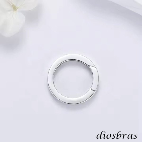 画像7: キーリング キーホルダーの接続に丸カン 楕円 丸型 カラビナ サークル  マルカン１個売り 極太ビーズ シルバー シルバー925 ビーズ アクセサリー ハンドメイド パーツ  線径2 5mm 直径17mm×9mm   スターリングシルバー (7)