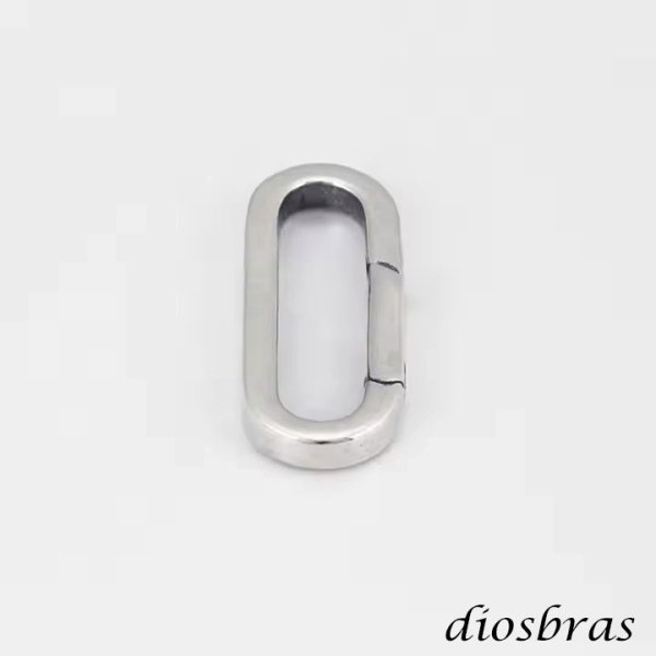 画像4: キーリング キーホルダーの接続に丸カン 楕円 丸型 カラビナ サークル  マルカン１個売り 極太ビーズ シルバー シルバー925 ビーズ アクセサリー ハンドメイド パーツ  線径2 5mm 直径17mm×9mm   メール便全国送料無料 (4)