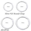 画像1: キーリング キーホルダーの接続に丸カン 楕円 丸型 カラビナ サークル  マルカン１個売り 極太ビーズ シルバー シルバー925 ビーズ アクセサリー ハンドメイド パーツ  線径2 5mm 直径17mm×9mm   スターリングシルバー (1)
