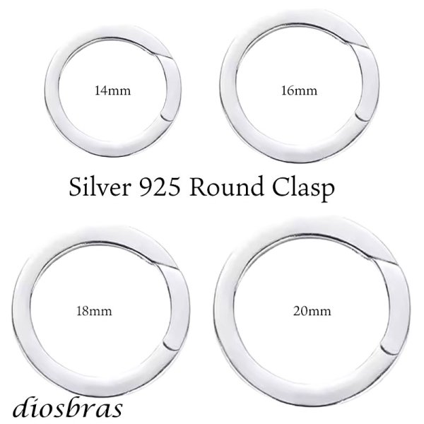 画像1: キーリング キーホルダーの接続に丸カン 楕円 丸型 カラビナ サークル  マルカン１個売り 極太ビーズ シルバー シルバー925 ビーズ アクセサリー ハンドメイド パーツ  線径2 5mm 直径17mm×9mm   スターリングシルバー (1)