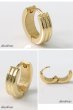 画像2: ステンレス フープピアス ゴールド ライン 金属アレルギー対応 メタル素材 シンプル 小さめ フープ ループ リング 輪っか ピアス ゴールド メンズ アクセサリー レディース 中折れ式 13mm (2)