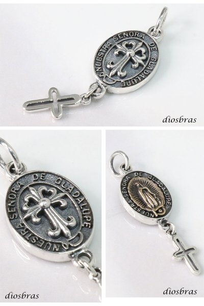 画像3: マリア クロス  ペンダント 2連 ドロップ シルバー925 トップ マリアプレート ネックレス メイン マリアペンダントトップ銀シルバー925 マリア様  マリア ネックレス  SILVER925 maria  マリア ネックレス メダイ (3)