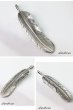 画像2: シルバー925素材 フェザー トップ フェザーネックレス ハンドメイドネックレス インディアンジュエリー ネイティブ シルバー925ペンダント フェザー イーグル  パーツ ネックレス メンズ レディース 特大 深堀り仕上げ (2)