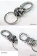 画像2: キーホルダー キーフック キーチェーン  シルバー   スカル ドクロ 骸骨 髑髏  亜鉛合金製 キーホルダー (2)