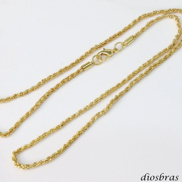 画像5: ステンレス サージカルステンレス シルバーチェーン シルバー フレンチロープ　ねじり チェーン アンカーチェーン 幅3mm 60cm ネックレス チェーン  鎖 首飾り ギフト  チェーン シルバーネックレスチェーン あずきチェーン (5)