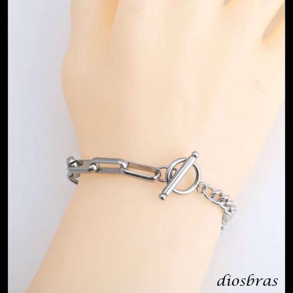 画像3: ブレスレット マンテル ステンレス エリザベスコイン  316L サージカルステンレス プレーン ステンレスブレスレット  シルバーブレスレット ゴールド シルバー 喜平　長あずき　小豆チェーン   メンズ レディース  シルバー　シルバー925 (3)