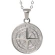 画像6: 羅針盤　ペンダント 航海 クロス  ペンダント ステンレス ゴールド　シルバー トップ  ネックレス メイン ペンダントトップ マリア ネックレス メダイ ステンレスチェーンセット (6)