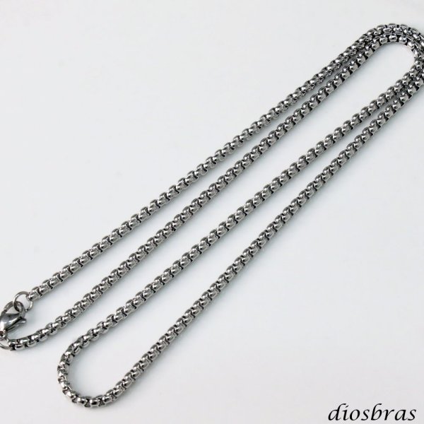 画像7: ステンレス サージカルステンレス シルバーチェーン シルバー マリンチェーン マリナ マリーナチェーン アンカーチェーン 幅2 7mm 45cm 50cm 60cm ネックレス チェーン  鎖 首飾り ギフト  チェーン シルバーネックレスチェーン あずきチェーン (7)