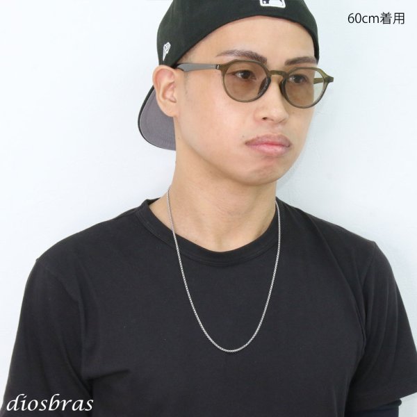 画像2: ボールチェーン ステンレス サージカルステンレス シルバーチェーン シルバー  アンカーチェーン 幅3mm 55cm 45cm フリーサイズ　 ネックレス チェーン  鎖 首飾り ギフト  チェーン シルバーネックレスチェーン あずきチェーン (2)