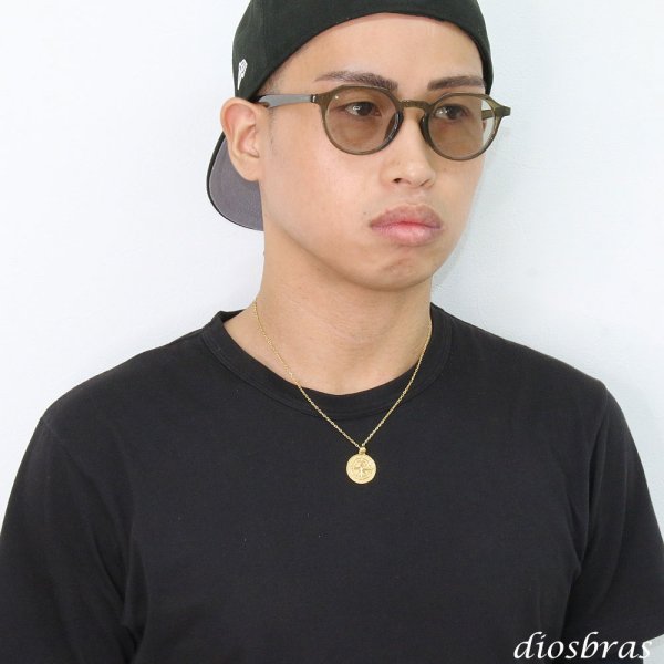 画像2: 羅針盤　ペンダント 航海 クロス  ペンダント ステンレス ゴールド　シルバー トップ  ネックレス メイン ペンダントトップ マリア ネックレス メダイ ステンレスチェーンセット (2)