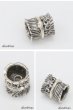 画像2: フェザー アラベスク ビーズ シルバー シルバー925 ビーズ アクセサリー ハンドメイド パーツ イーグル 羽根 フェザー アラベスク トライバル 唐草 縦9.5mm 直径8,7mm 穴径3mm  メール便全国送料無料 (2)