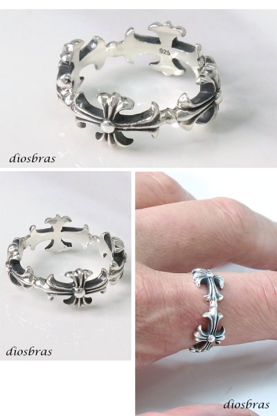 画像2: クロス フリーサイズ リング　シルバー925 シルバーリング  メンズ クロス 十字架 シンプルクロス 極小 スターリングシルバー ゴシック 指輪 ring silver925 銀 シルバーアクセサリー 男性 女性 レディース 極小 シンプル ピンキー メール便なら全国送料無料 (2)