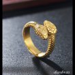 画像6: ステンレス  スネーク 蛇 リング チェーン リング シルバー 金属アレルギー対応 光沢 ゴールド 金 リング アクセサリー メンズ レディース (6)