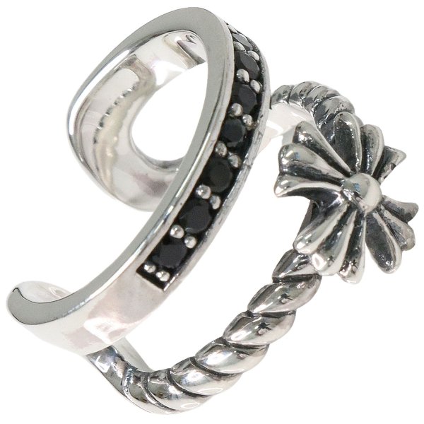 画像7: クロス フリーサイズ リング　シルバー925 シルバーリング  メンズ クロス 十字架 ジルコニア ブラック ホワイト シンプルクロス 極小 スターリングシルバー ゴシック 指輪 ring silver925 銀 シルバーアクセサリー 男性 女性 レディース 極小 シンプル ピンキー (7)