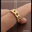 画像5: ステンレス  リング チェーン　喜平 リング シルバー 金属アレルギー対応 光沢 ゴールド 金 リング アクセサリー メンズ レディース (5)