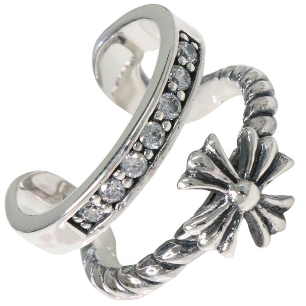 画像6: クロス フリーサイズ リング　シルバー925 シルバーリング  メンズ クロス 十字架 ジルコニア ブラック ホワイト シンプルクロス 極小 スターリングシルバー ゴシック 指輪 ring silver925 銀 シルバーアクセサリー 男性 女性 レディース 極小 シンプル ピンキー (6)