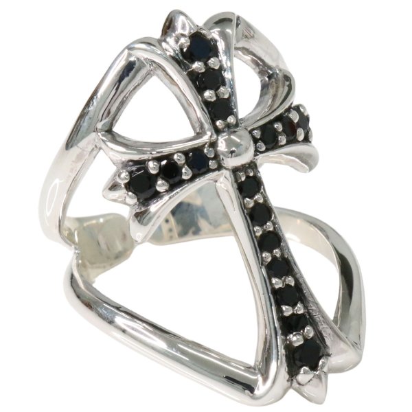 画像7: クロス フリーサイズ リング　シルバー925 シルバーリング  メンズ クロス 十字架 ジルコニア ブラック ホワイト シンプルクロス 極小 スターリングシルバー ゴシック 指輪 ring silver925 銀 シルバーアクセサリー 男性 女性 レディース 極小 シンプル ピンキー (7)