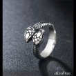 画像4: ステンレス  スネーク 蛇 リング チェーン リング シルバー 金属アレルギー対応 光沢 ゴールド 金 リング アクセサリー メンズ レディース (4)
