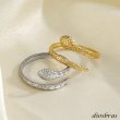画像4: ステンレス  フリーサイズ スネーク 蛇 リング チェーン リング シルバー 金属アレルギー対応 光沢 ゴールド 金 リング アクセサリー メンズ レディース (4)