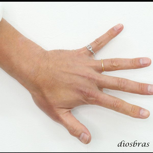 画像9: ステンレス  フリーサイズ チェーン マリーナ マリンチェーン マリナ リング チェーン リング シルバー 金属アレルギー対応 光沢 ゴールド 金 リング アクセサリー メンズ レディース (9)