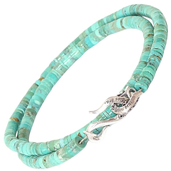 画像1: diosbras-ディオブラス ターコイズ グリーン 馬蹄 ホースシュー フェザー ネックレス メンズ ネイティブ  羽 ターコイズ オニキス シルバー９２５ チェーン メディスンホイール フェザーネックレス (1)