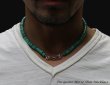 画像4: ネックレス ターコイズ ビーズ ネックレス 馬蹄 ホースシュー フェザー ネックレス メンズ ネイティブ  羽 ターコイズ オニキス シルバー９２５ チェーン メディスンホイール フェザーネックレス  diosbras-ディオブラス (4)