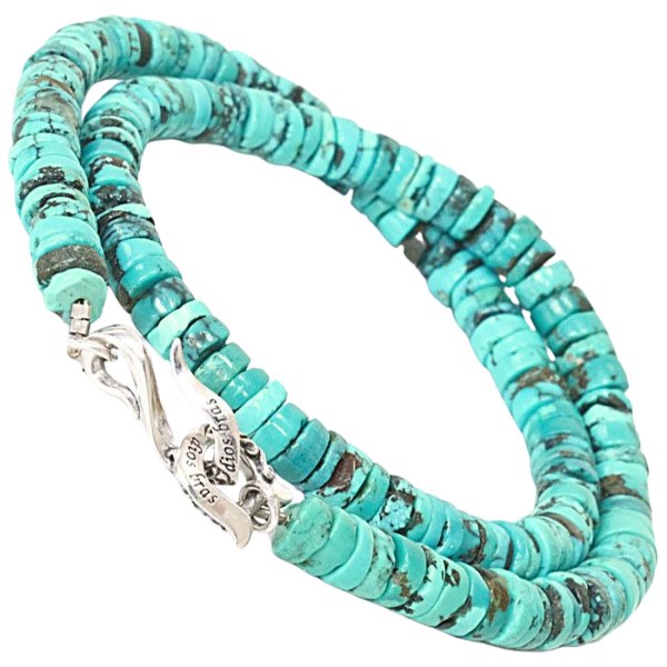 画像1: ネックレス ターコイズ ビーズ ネックレス 馬蹄 ホースシュー フェザー ネックレス メンズ ネイティブ  羽 ターコイズ オニキス シルバー９２５ チェーン メディスンホイール フェザーネックレス  diosbras-ディオブラス (1)