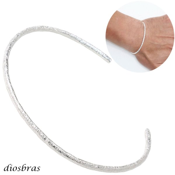 画像1: シルバーバングル  シルバーアクセサリー フロスト プレーン シンプル シルバーアクセサリー メンズ シルバーバングル ブレスレット シルバー925 メンズ レディース アクセサリー プレゼントに人気 (1)