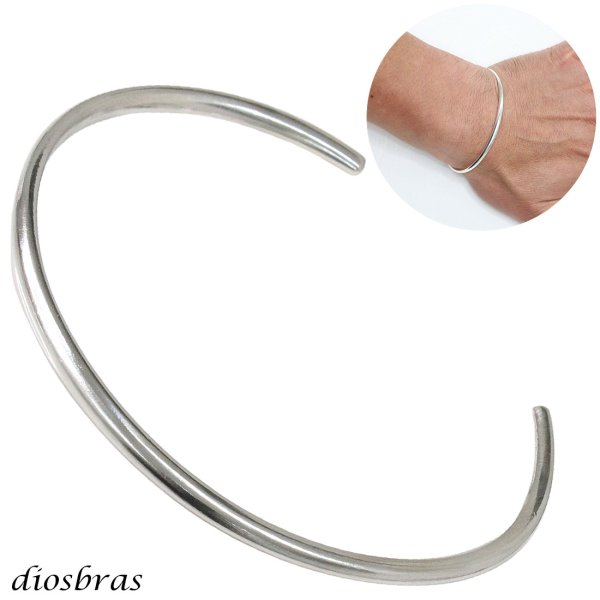 画像1: シルバーバングル  シルバーアクセサリー エッジ ねじり ウエーブ プレーン シンプル シルバーアクセサリー メンズ シルバーバングル ブレスレット シルバー925 メンズ レディース アクセサリー プレゼントに人気 (1)