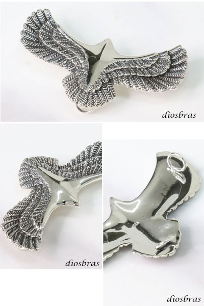 画像2: ネイティブイーグルペンダント  トップのみ  シルバーネックレス トップ メンズ ラッピング無料 [シルバーペンダント (2)