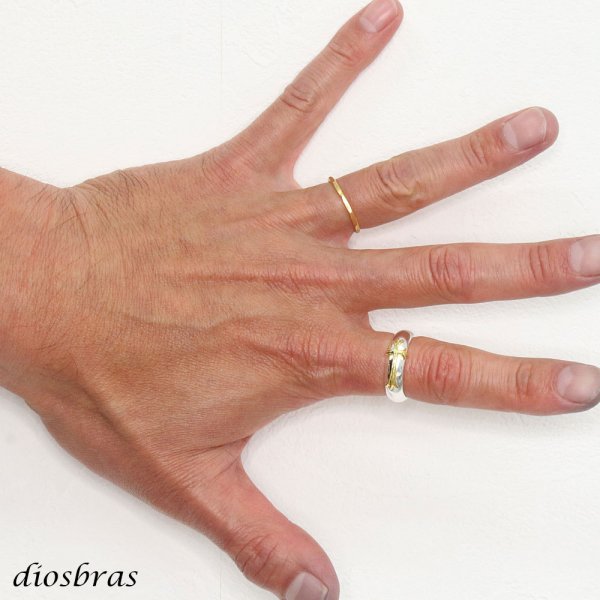 画像3: シルバー925 シルバーリング ゴールド  メンズ クロス 十字架 シンプルクロス  スターリングシルバー ゴシック 指輪 ring silver925 銀 シルバーアクセサリー 男性 女性 レディース シンプル ピンキー メール便なら全国送料無料 (3)