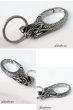 画像2: キーホルダー キーフック キーチェーン シルバー  イーグル ドラゴン 竜　龍 スカル ドクロ 骸骨 髑髏  亜鉛合金製 キーホルダー (2)