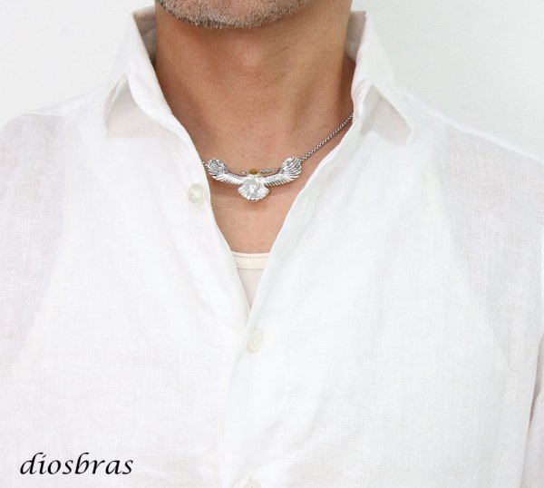 画像3: ネイティブイーグルペンダント  トップのみ  シルバーネックレス トップ メンズ ゴールド ラッピング シルバーペンダント (3)