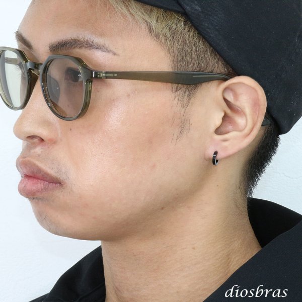 画像5: ステンレス フープピアス ブラック ローズゴールド ゴールド 金属アレルギー対応 光沢 メタル素材 シンプル 小さめ フープ ループ リング 輪っか ピアス アクセサリー メンズ レディース 中折れ式 10mm  メール便なら送料無料 (5)