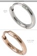 画像3: ステンレス フープピアス シルバー ローズゴールド 金属アレルギー対応 光沢 メタル素材 シンプル 小さめ フープ ループ リング 輪っか ピアス アクセサリー メンズ レディース 中折れ式 12mm  メール便なら送料無料 (3)